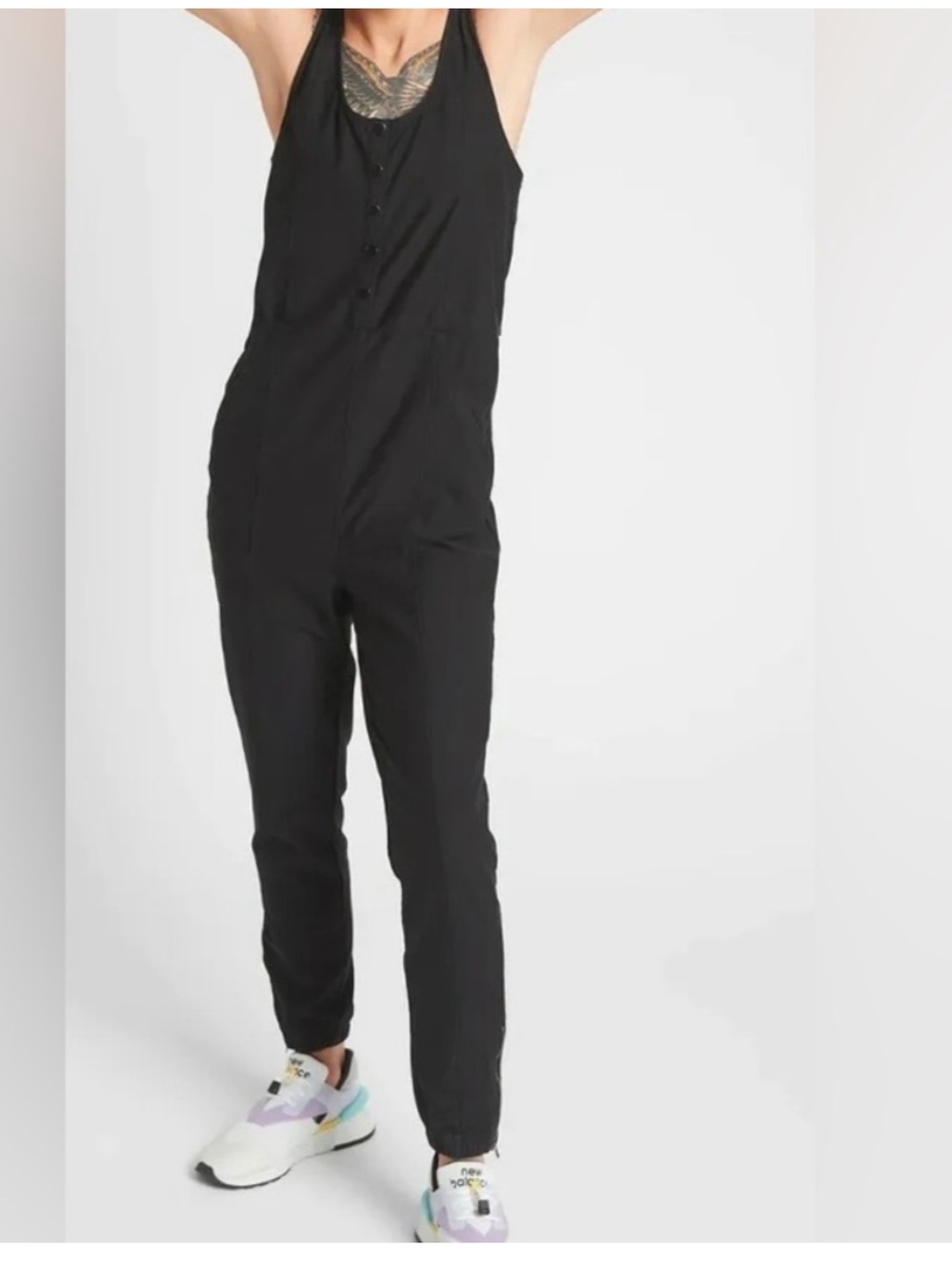Athleta Farallon Romper Jumpsuit Black size 0